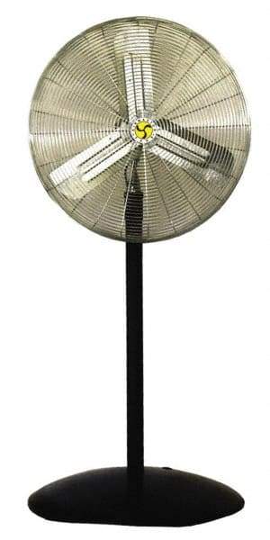 Airmaster - 30" Blade, 1/3 hp, 3,415, 5,300 & 7,185 CFM, Industrial Circulation Fan - Pedestal, 115 Volts, 2.7 Amps, 3 Speed - A1 Tooling