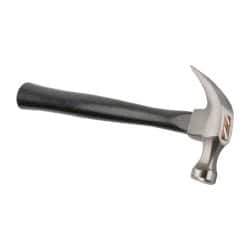 Stanley - 13/16 Lb Head, Curved Claw Nail Hammer - 12-19/64" OAL, Carbon Steel Head, Smooth Face, Wood Handle - A1 Tooling