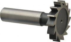 Interstate - 1-3/8" Diam x 1/4" Face Width, Cobalt, 14 Teeth, Shank Connection Woodruff Keyseat Cutter - Uncoated, 2-1/4" OAL x 1/2" Shank, Straight Teeth, ANSI 811, Old Standard 22 - A1 Tooling