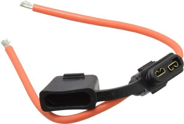 Ferraz Shawmut - 30 Amp AF Black Automotive Fuse Holder - 32 Volt, Orange #12 Wire - A1 Tooling