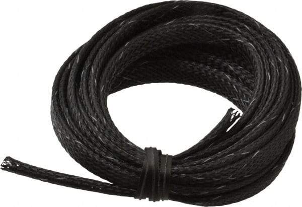 Techflex - Black/White Braided Expandable Cable Sleeve - 10' Coil Length, -103 to 257°F - A1 Tooling