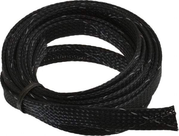 Techflex - Black/White Braided Expandable Cable Sleeve - 10' Coil Length, -103 to 257°F - A1 Tooling