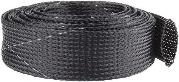 Techflex - Black/White Braided Expandable Cable Sleeve - 10' Coil Length, -103 to 257°F - A1 Tooling