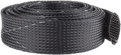 Techflex - Black/White Braided Expandable Cable Sleeve - 10' Coil Length, -103 to 257°F - A1 Tooling