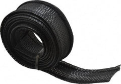 Techflex - Black Braided Cable Sleeve - 10' Coil Length, -103 to 257°F - A1 Tooling