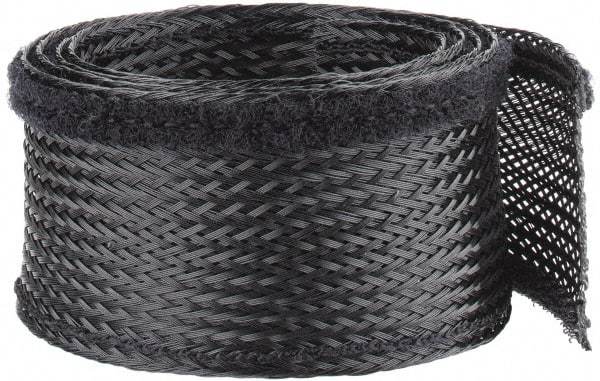 Techflex - Black Braided Cable Sleeve - 3' Coil Length, -103 to 257°F - A1 Tooling