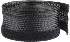 Techflex - Black Braided Cable Sleeve - 10' Coil Length, -103 to 257°F - A1 Tooling