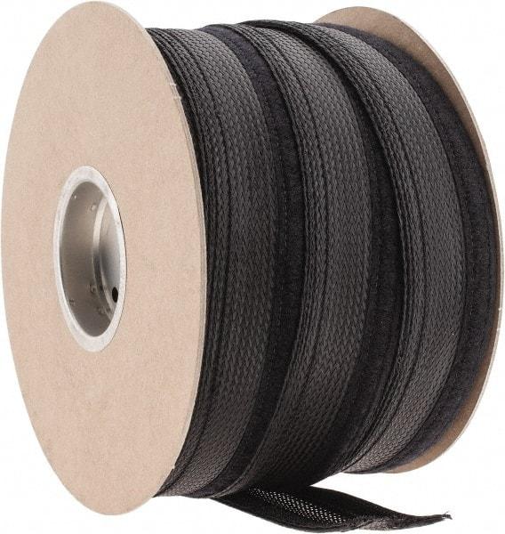 Techflex - Black Braided Cable Sleeve - 100' Coil Length, -103 to 257°F - A1 Tooling