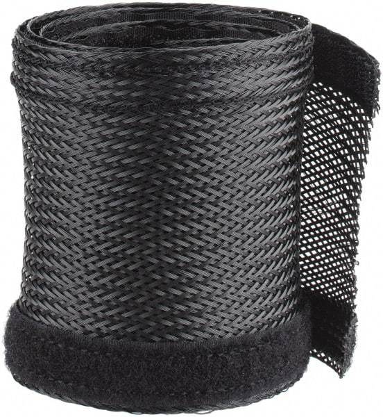 Techflex - Black Braided Cable Sleeve - 3' Coil Length, -103 to 257°F - A1 Tooling