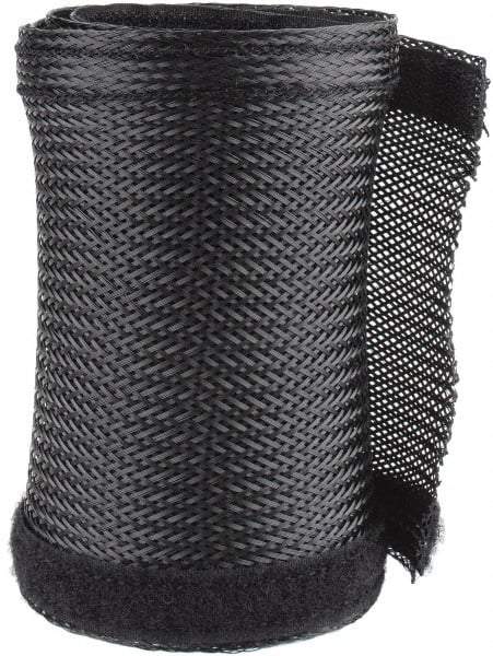 Techflex - Black Braided Cable Sleeve - 3' Coil Length, -103 to 257°F - A1 Tooling