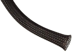 Techflex - Black Braided Expandable Cable Sleeve - 500' Coil Length, -103 to 257°F - A1 Tooling