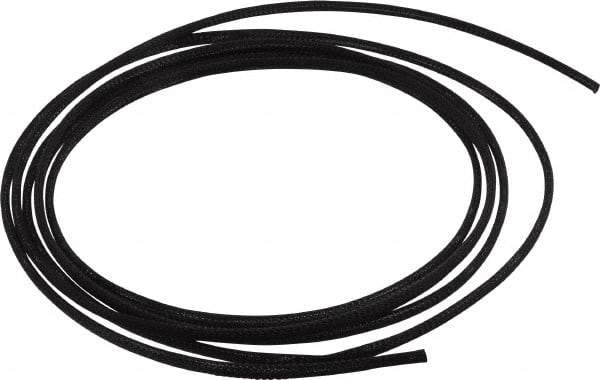 Techflex - Black Braided Expandable Cable Sleeve - 10' Coil Length, -103 to 257°F - A1 Tooling