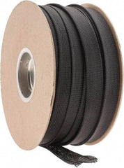 Techflex - Black Braided Expandable Cable Sleeve - 250' Coil Length, -103 to 257°F - A1 Tooling