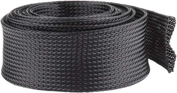 Techflex - Black Braided Expandable Cable Sleeve - 10' Coil Length, -103 to 257°F - A1 Tooling