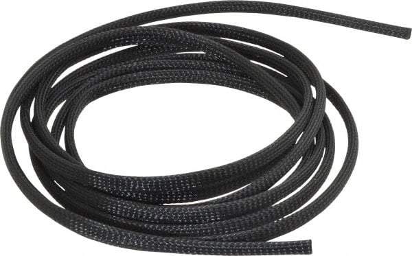 Techflex - Black Braided Expandable Cable Sleeve - 10' Coil Length, -103 to 257°F - A1 Tooling