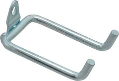 Triton - 3/16" Diam, 2-13/16" Long Double Arm Pegboard Hook - 3-3/8" Projection, 80° Bend, 3/4" Bend Length, Steel - A1 Tooling