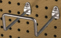 Triton - 2-3/4" ID, 1/4" Diam, 5" Long Double Closed End Loop Pegboard Hook - 5-5/8" Projection, 80° Bend, 2" Bend Length, Steel - A1 Tooling