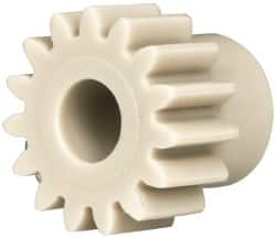 Made in USA - 20 Pitch, 3/4" Pitch Diam, 0.85" OD, 15 Tooth Spur Gear - 3/8" Face Width, 5/16" Bore Diam, 19/32" Hub Diam, 20° Pressure Angle, Acetal - A1 Tooling