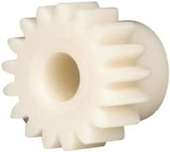 Made in USA - 24 Pitch, 0.709" Pitch Diam, 0.791" OD, 17 Tooth Spur Gear - 1/4" Face Width, 3/16" Bore Diam, 35/64" Hub Diam, 20° Pressure Angle, Acetal - A1 Tooling