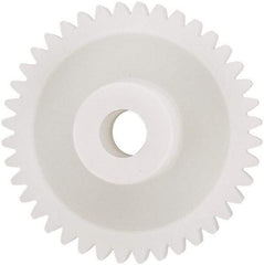 Made in USA - 48 Pitch, 1.666" Pitch Diam, 1-3/4" OD, 40 Tooth Spur Gear - 1/4" Face Width, 5/16" Bore Diam, 43/64" Hub Diam, 20° Pressure Angle, Acetal - A1 Tooling