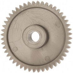 Made in USA - 48 Pitch, 2" Pitch Diam, 2.083" OD, 48 Tooth Spur Gear - 1/4" Face Width, 5/16" Bore Diam, 43/64" Hub Diam, 20° Pressure Angle, Acetal - A1 Tooling