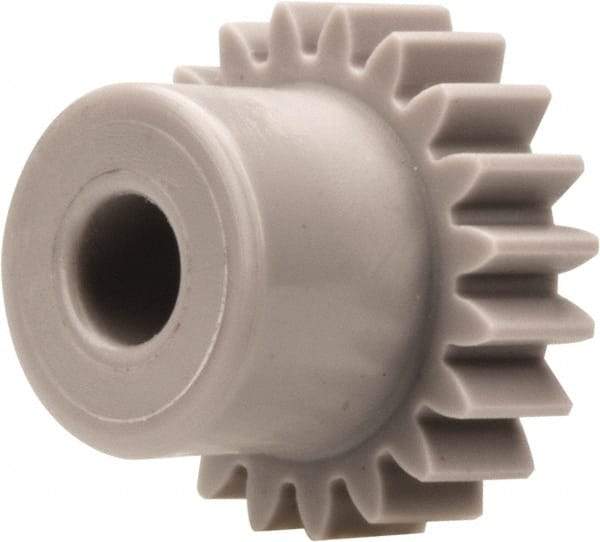 Made in USA - 32 Pitch, 5/8" Pitch Diam, 11/16" OD, 20 Tooth Spur Gear - 3/8" Face Width, 3/16" Bore Diam, 15/32" Hub Diam, 20° Pressure Angle, Acetal - A1 Tooling