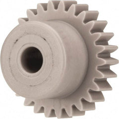 Made in USA - 32 Pitch, 13/16" Pitch Diam, 7/8" OD, 26 Tooth Spur Gear - 3/16" Face Width, 3/16" Bore Diam, 9/16" Hub Diam, 20° Pressure Angle, Acetal - A1 Tooling