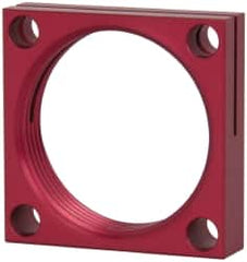 De-Sta-Co - 1-3/4 - 12 Thread, 0.2795" Mounting Hole, Aluminum Clamp Mounting Block - 1/2" Thick x 2" Long x 2" Wide - A1 Tooling