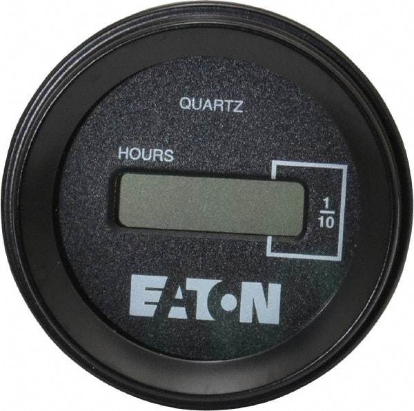 Durant - Supertwist LCD Display Hour Meter - 58.4mm High, 48DC-150DC Voltage, Solid State Hourmeter Round - A1 Tooling