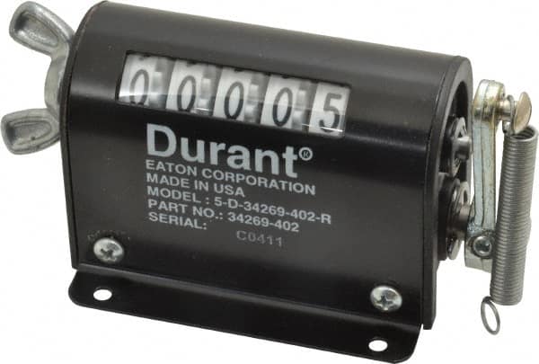 Durant - 5 Digit Wheel Display Counter - Side Wingnut Reset - A1 Tooling