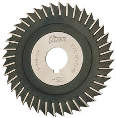 Value Collection - 5" Blade Diam x 3/32" Blade Thickness, 1" Hole, 40 Teeth, High Speed Steel Side Chip Saw - Straight Tooth, Arbor Connection, Uncoated - A1 Tooling