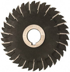 Value Collection - 5" Blade Diam x 3/16" Blade Thickness, 1" Hole, 38 Teeth, High Speed Steel Side Chip Saw - Staggered Tooth, Arbor Connection, Right Hand Cut, Uncoated, with Keyway - A1 Tooling