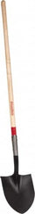 Razor-Back - 12" High x 8-7/8" Wide Round Steel Shovel - 48" Long Wood Straight Handle, Rolled - A1 Tooling