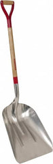 Razor-Back - 19-3/4" High x 15-1/4" Wide Square Aluminum Shovel - 36" Long Wood D-Grip Handle - A1 Tooling