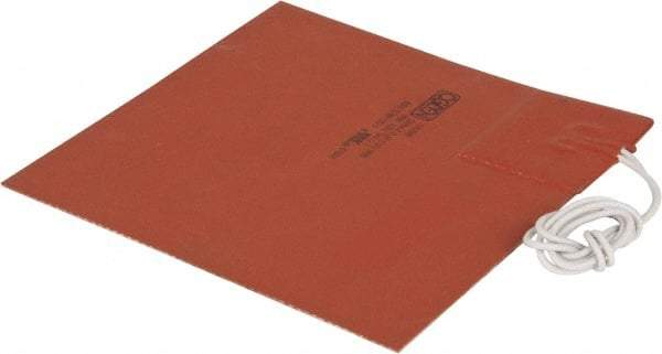 Made in USA - 6" Long x 6" Wide, Square, Silicon Rubber, Standard Heat Blanket - 120 Volt, Plain Back, Use with Metal Containers - A1 Tooling