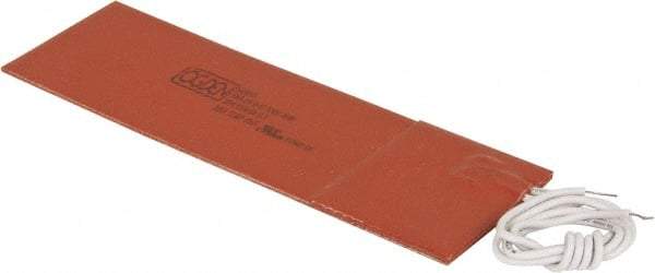 Value Collection - 6" Long x 2" Wide, Rectangular, Silicon Rubber, Standard Heat Blanket - 120 Volt, Adhesive Back, Use with Metal Containers - A1 Tooling