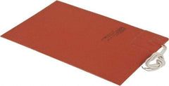 Value Collection - 9" Long x 6" Wide, Rectangular, Silicon Rubber, Standard Heat Blanket - 120 Volt, Adhesive Back, Use with Metal Containers - A1 Tooling