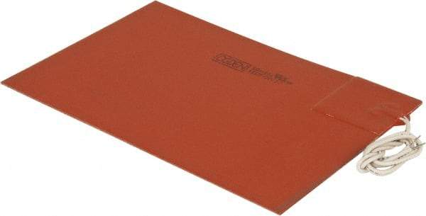 Value Collection - 9" Long x 6" Wide, Rectangular, Silicon Rubber, Standard Heat Blanket - 120 Volt, Plain Back, Use with Metal Containers - A1 Tooling