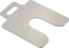 Made in USA - 10 Piece, 2 Inch Long x 2 Inch Wide x 0.05 Inch Thick, Slotted Shim Stock - Stainless Steel, 5/8 Inch Wide Slot - A1 Tooling