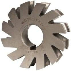 Value Collection - 7/32" Radius, 7/16" Circle Diam, 3" Cutter Diam, 7/16" Cutting Width, Arbor Connection, Concave Radius Cutter - High Speed Steel, Oxide Finish, Form Relieved, 10 Teeth - A1 Tooling