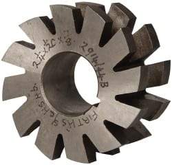 Value Collection - 1/4" Radius, 1/2" Circle Diam, 2-1/4" Cutter Diam, 1/2" Cutting Width, Arbor Connection, Concave Radius Cutter - High Speed Steel, Oxide Finish, Form Relieved, 10 Teeth - A1 Tooling