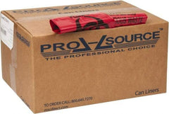 PRO-SOURCE - 35 Gal Capacity, Red, LLD, Hazardous Waste Bag - 1.2 mil Thick x 31" Wide x 43" High, Flat Pack - A1 Tooling