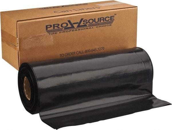 PRO-SOURCE - 56 Gal Capacity, 3 mil Thick, Contractor Trash Bags - Low-Density Polyethylene (LDPE), Perforated, Recycled Content, 43" Wide x 47" High, Black - A1 Tooling