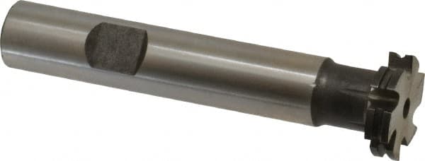 Made in USA - 1/32" Radius, 1/16" Circle Diam, 3/4" Diam x 0.165" Wide Cut, High Speed Steel Concave Radius Cutter - 3" OAL, 1/2" Shank Diam, Shank Connection, Uncoated, Form Relieved, 6 Teeth, Weldon Flat - A1 Tooling