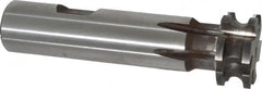 Made in USA - 1/8" Radius, 1/4" Circle Diam, 1" Cutter Diam, 0.447" Cutting Width, Shank Connection, Concave Radius Cutter - 3/4" Shank Diam, 3-1/2" OAL, High Speed Steel, Uncoated, Form Relieved, 6 Teeth, Weldon Flat - A1 Tooling