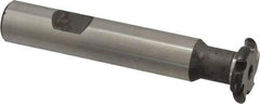 Made in USA - 1/16" Radius, 1/8" Circle Diam, 3/4" Cutter Diam, Shank Connection, Convex Radius Cutter - 1/2" Shank Diam, 3" OAL, High Speed Steel, Uncoated, Form Relieved, 6 Teeth, Weldon Flat - A1 Tooling