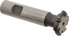 Made in USA - 1/8" Radius, 1/4" Circle Diam, 1-1/4" Cutter Diam, Shank Connection, Convex Radius Cutter - 3/4" Shank Diam, 3-1/2" OAL, High Speed Steel, Uncoated, Form Relieved, 6 Teeth, Weldon Flat - A1 Tooling