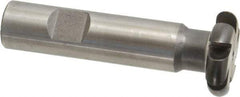 Made in USA - 5/32" Radius, 5/16" Circle Diam, 1-5/16" Cutter Diam, Shank Connection, Convex Radius Cutter - 3/4" Shank Diam, 3-1/2" OAL, High Speed Steel, Uncoated, Form Relieved, 6 Teeth, Weldon Flat - A1 Tooling