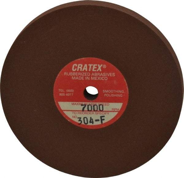 Cratex - 3" Diam x 1/4" Hole x 1/4" Thick, Surface Grinding Wheel - Silicon Carbide, Fine Grade, 7,000 Max RPM, Rubber Bond, No Recess - A1 Tooling