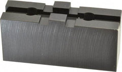 Bison - 8" Chuck Capacity, Tongue & Groove Attachment, Square Soft Lathe Chuck Jaw - 1 Jaw, Steel, 1-3/4" Btw Mount Hole Ctrs, 3-1/2" Long x 1-1/16" Wide x 1.713" High, 5/16" Groove - A1 Tooling